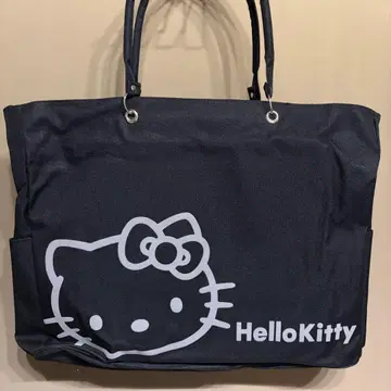 [ 미사용 ] 헬로키티 점보 토트백 블랙 프라이스 경품