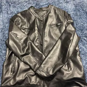 가죽 자켓 블랙 인조 가죽