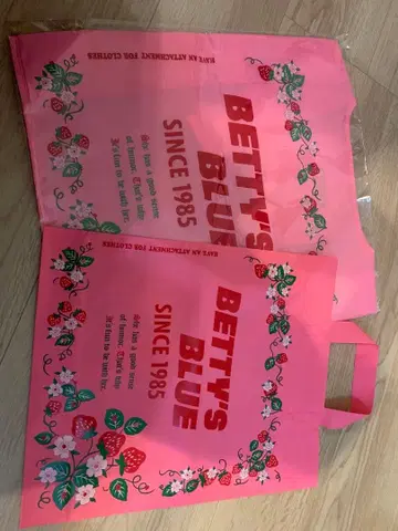 BETTY'S BLUE 베티즈블루 에코백 한정판 쇼핑백 핑크