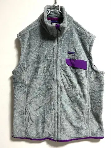 patagonia 플리스 베스트 그레이/퍼플