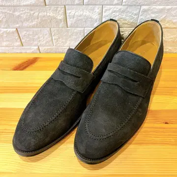 [ 미사용 새상품 ] 유나이티드 애로우즈 스웨이드 페니 로퍼 블랙 27