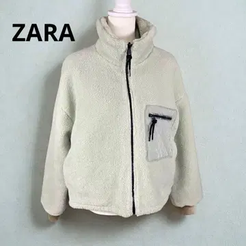 [ 새상품급 ] ZARA 여성용 M 리버서블 보아 자켓 민트 그린