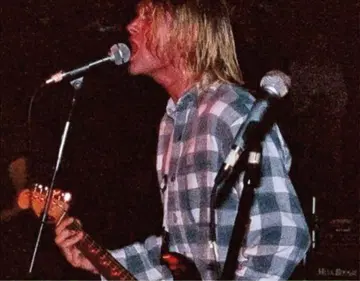 레어 커트 코베인 착용 옴브레 체크 70s Sears 프린트 플란넬 셔츠