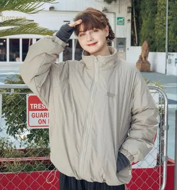 MUHET 패딩 블루종 라이트 그레이 XL