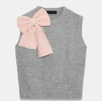 ZARA 리본 니트 베스트 S