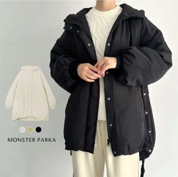 나일론 몬스터 후드티 블랙 후드 부착