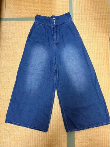 axes femme 엑시즈팜 인디고 레이스업 하이웨스트 데님 F