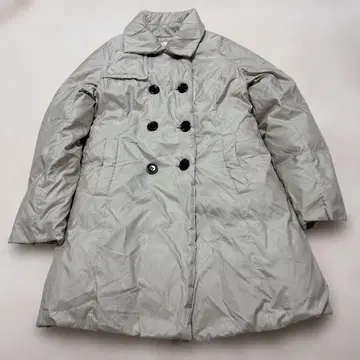 다운 90% 베이지 더블 브레스트 다운 코트