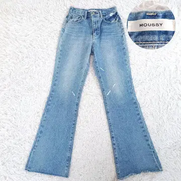 마우지 HIGH WAIST SLIT FLARE 라이트 블루 25 M 상당