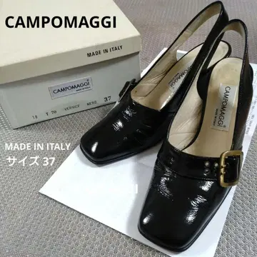 CAMPOMAGGI 블랙 에나멜 펌프스 37 레어 캠포마지 새상품급