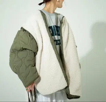 CORNERS by KR 4way 보아 퀼팅 자켓