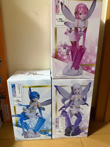 리제로 라운드원 한정판 피규어 렘 라무 에밀리아