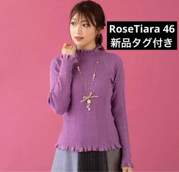 로즈 티아라 46 프릴 옷깃 니트 스웨터