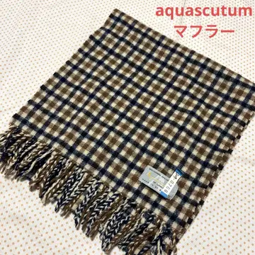 aquascutum 아쿠아스큐텀 머플러 캐시미어와 램스울 혼방