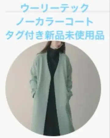 SALOON 민트 그린 롱 코트 사이즈 38