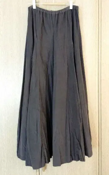 론 헤르만 스웨이드 맥시 플레어 스커트 면 100% XS 다크 그레이