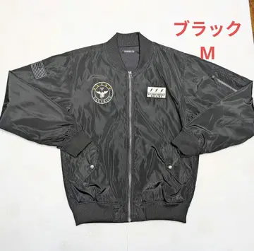 MA-1 블랙 자켓 점퍼 네이비 블루 엠블럼 블랙 M