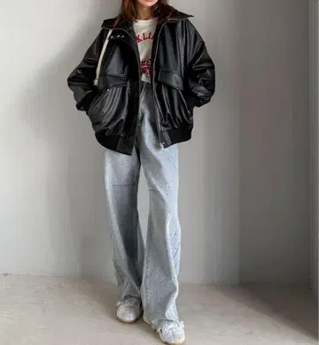 JaVa 콜라보 빈티지풍 가죽 자켓 (안쪽 충전솜 퀼트)