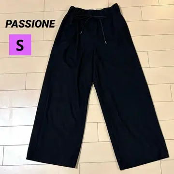 PASSIONE 미기모 와이드 팬츠 이지 팬츠 블랙 S