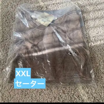 택 포함 새상품 유니클로 안야 힌드마치 크루넥 스웨터 XXL 브라운