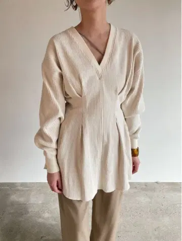 CLANE 클라네 SHAPE LINE HEAVY RIB TOPS