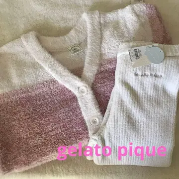새상품 gelato pique 가디건 & 파우더 리브 레깅스 PINK