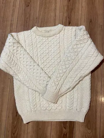 L.L.Bean 아이보리 케이블 니트 스웨터