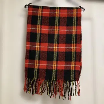 타탄 체크 머플러 빨강 검정 노랑 대형