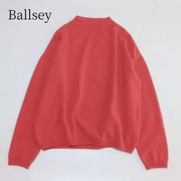 포근한 Ballsey 고급 울 모크넥 니트 화사한 웜 컬러 부드러움