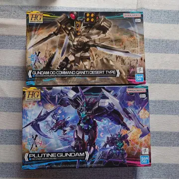 건담 프라모델 HG 1/144 풀타인 건담 & 더블오 커맨드 퀀터
