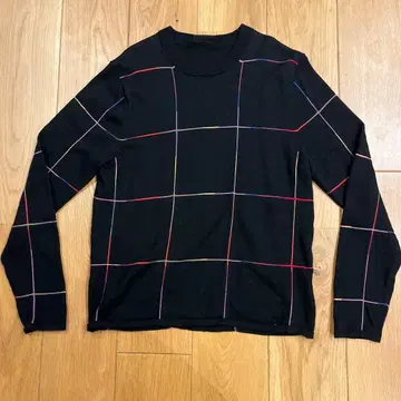 폴 스미스 블랙 격자무늬 니트 L