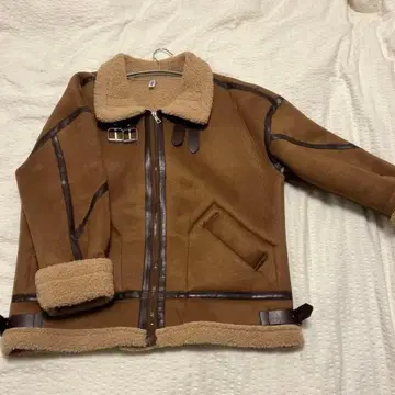브라운 무스탕 자켓