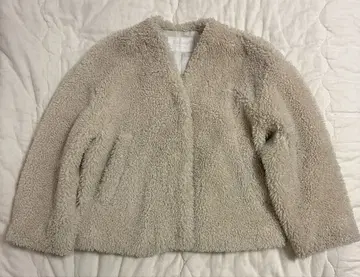 투모로우랜드 Ballsey 보르지 크림프 퍼 코트