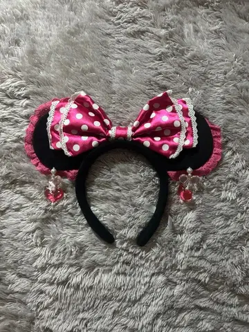 미니 도트 리본 머리띠