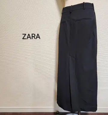 ZARA 깊은 백 슬릿 롱 타이트 스커트 블랙 해외 S