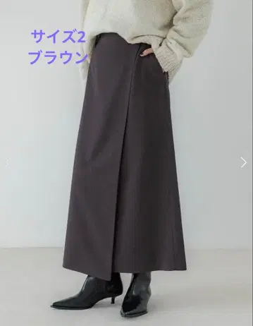 crewre 울 라이크라 랩 롱 스커트