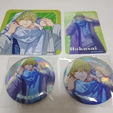 파라라이 호쿠사이 콜라보 카페 에모카 카페 캔뱃지 클리어 카드 코스터