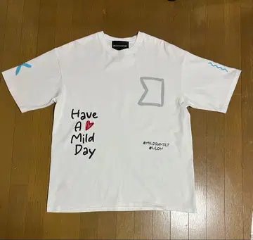 [ MILDSUNSET ] [ LEON ] 콜라보T셔츠 화이트 XL