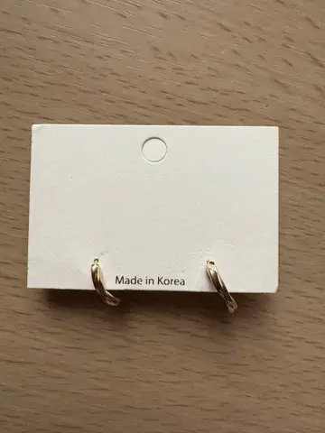 Made in Korea 골드 후프 귀걸이