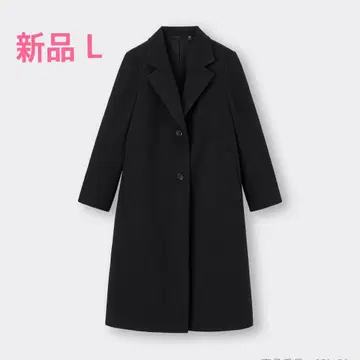 미사용 새상품 GAP 코지 멜톤 테일러드 코트 블랙