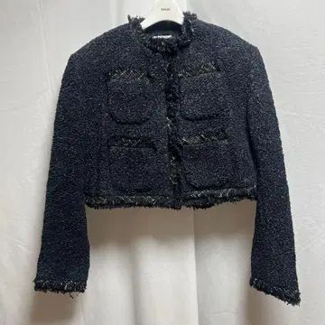 sacai 사카이 트위드 노카라 자켓 23-06468 1