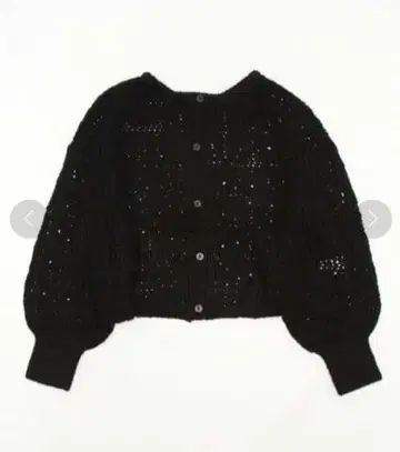 사만사 모스모스 앞뒤 착용 시스루 패턴 니트 가디건