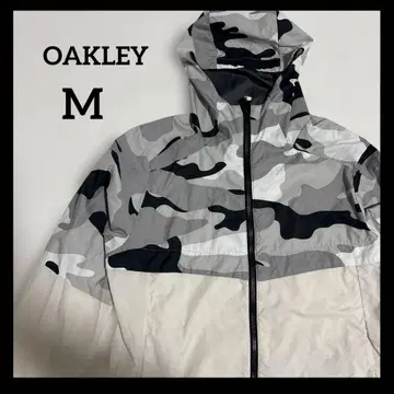오클리 OAKLEY 나일론 자켓 화이트 카모플라쥬 퍼프 후드티 후드