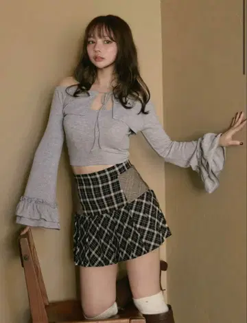 andmary Maddie mellow 리본 세트 그레이