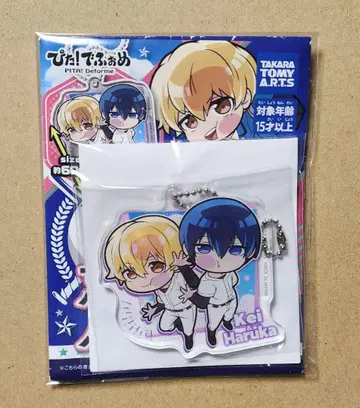 망각 배터리 피타!데포메 아크릴 키링 요우 케이 & 세이호 하류카