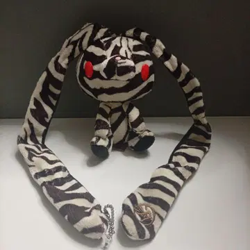 척스 범용 토끼 (제브라 패턴) 봉제 인형 마스코트 15cm