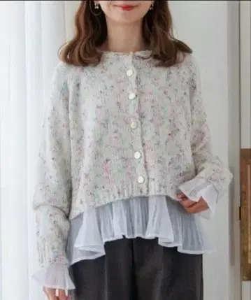 flower 믹스 팬시 니트