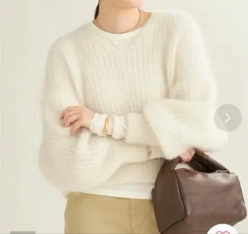 [ 미사용 새상품 ] Plage 키드 모헤어 Mix V 넥 풀오버