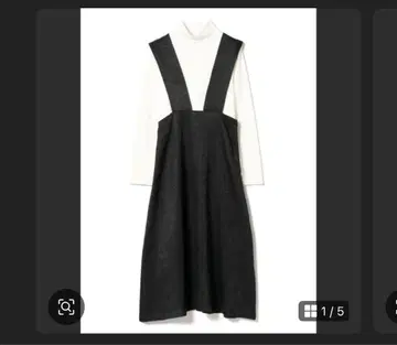 트위드풍 오버롤 스커트 & 풀오버 티셔츠 세트 BEAMS