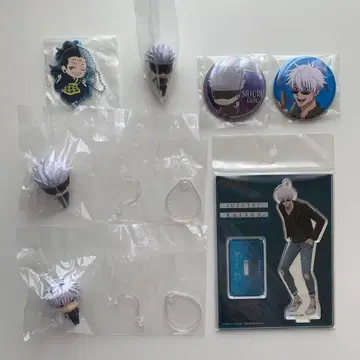 주술회전 고죠 사토루 게토 스구루 아크릴 스탠드 캔뱃지 캡슐 피규어